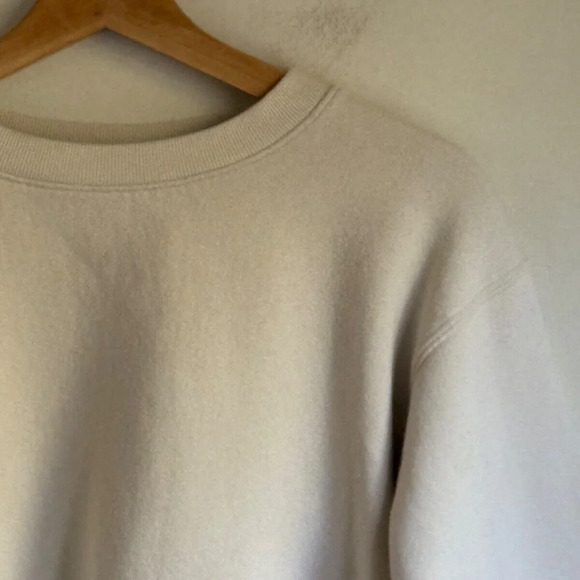 Beyond Yoga WFH Fleece Cropped Crew Women's Size Small in Vintage White - Picture 5 of 10